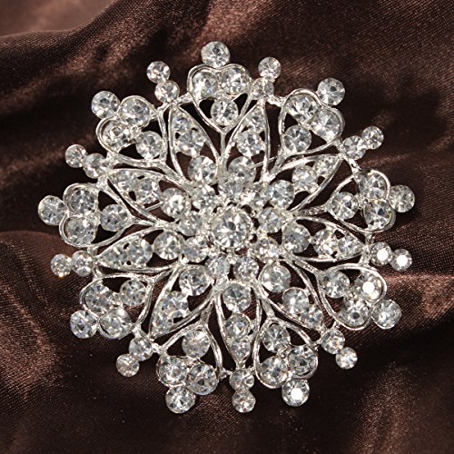 Générique Generic NV 1001005497 _ _ _ _ _ _ _ _ yc-uk2 scarfilv Fleur Diamante Vint Broche Tal F Vintage Grand gâteau de mariage rooch Argent Cristal écharpe wedd Bouquet Grand D code EAN 0603983482612 