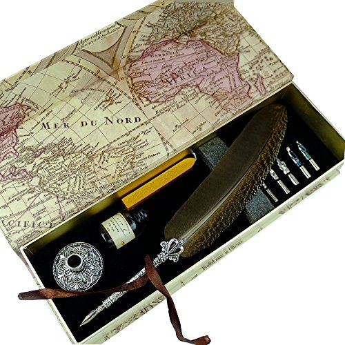 GC Stylo de calligraphie antique cuivré à plume naturelle de GC- PA-01 code EAN 0604697545181 