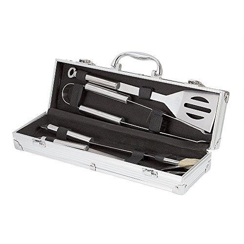 Set de 4 couverts à barbecue en acier inoxydabl...