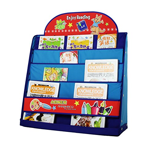 ARTSMAX Bibliothèque a compartiments chambre d'enfant porte-revues a 4 niveaux organiseur range-livres tissu 64.5×20×74.5cm 0605749234893 (0605749234893)