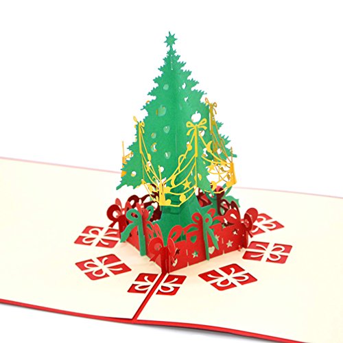 Cartes de noël avec enveloppes,sapin de noël mo...