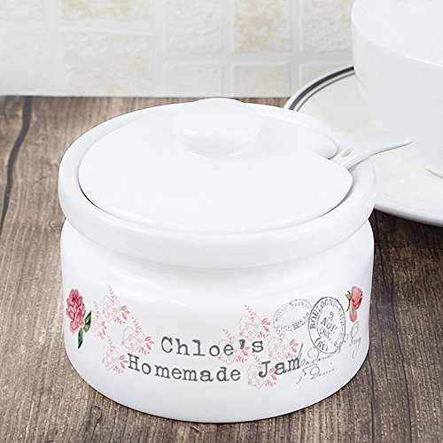 Personnalisé Rose Antique Confiture sucre Pot -...