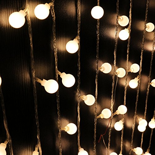 Viitop.eu Guirlande Lumineuses Boules, 10 Mètres 100 LEDs LED Guirlande lumineuse, Décoration Pour Nouvel An Noël Jardin Mariage Terrasse Pelouse Avec Prise EU (Blanc Chaud) 0606413446017 (0606413446017)