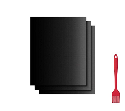 Tapis de barbecue grille (lot de 3)avec un pinc...