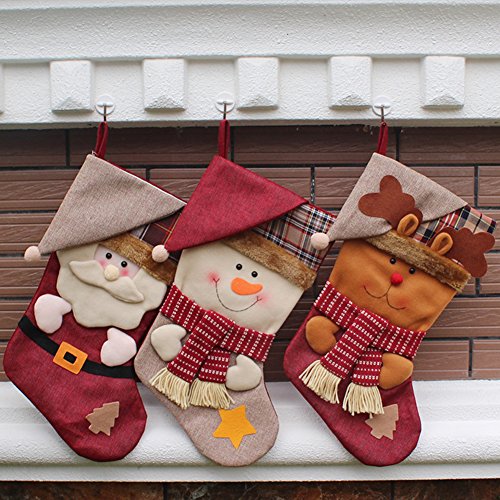 Pack de 3 cadeaux bas de noël avec écharpe & ha...