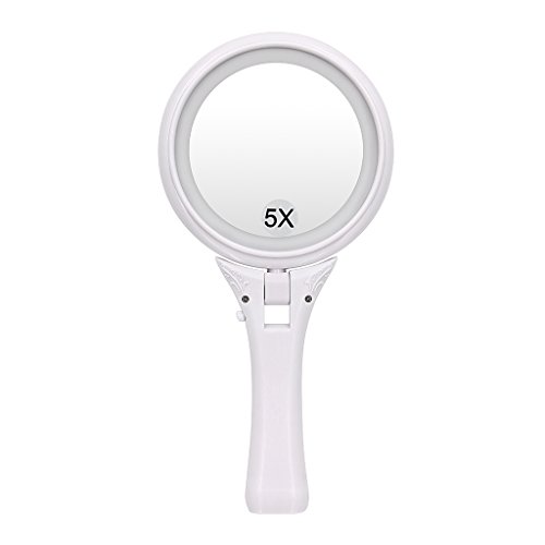 Miroir double visages de table et à main avec l...