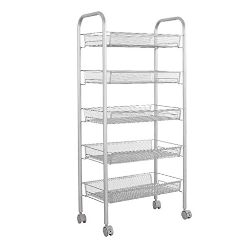 Etagère chariot de rangement à roulettes meuble...