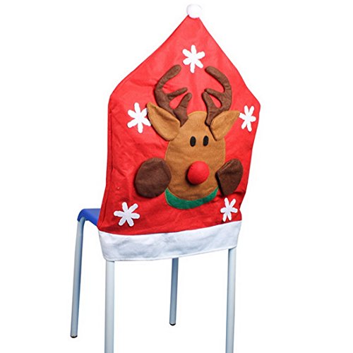 1pc housse de chaise elaphurus davidianus noël ...