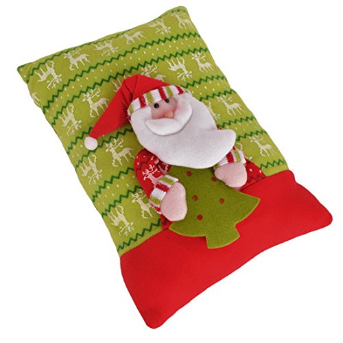 Hoomall 1pc oreiller coussin père noël cadeaux de noël vert 40x28cm code EAN 0608307861586 