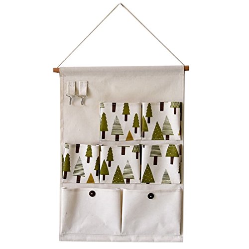 Motif arbre de noël sac de rangement suspendu p...