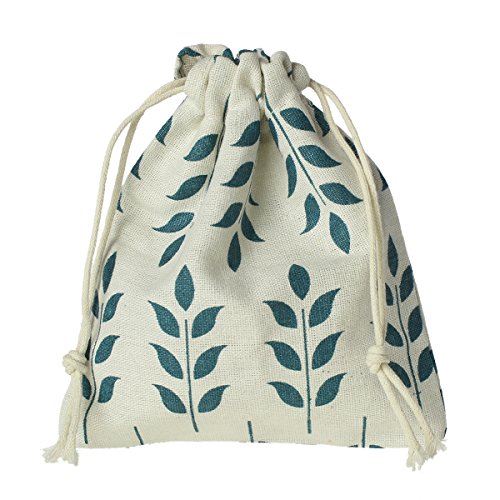 2pcs motif feuille pochette cadeau sac sachet c...