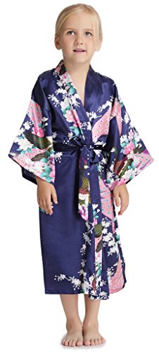 Enfant kimono peignoir satin pour enfant brodé ...