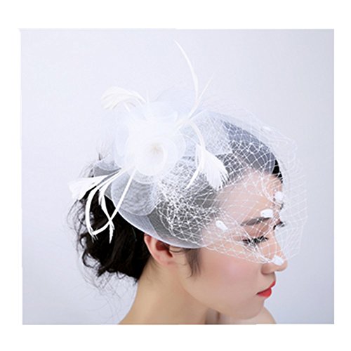 Chapeaux de Mariage Femmes Plume clip Xagoo® Ch...