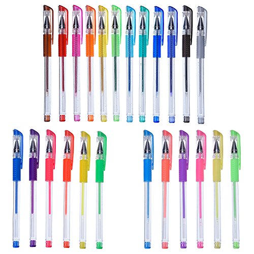 Ensemble de stylos en gel 24 pcs encreur encreu...