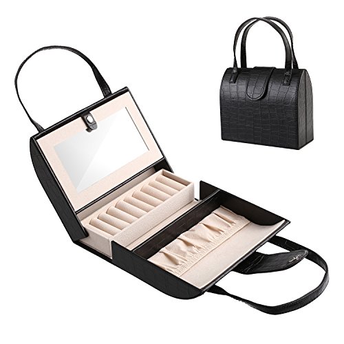 J.Rosée Boîte à bijoux portative, sac organisateur des bijoux pour voyage, petite taille mais grande capacité, un super cadeau 0608807063275 (0608807063275)