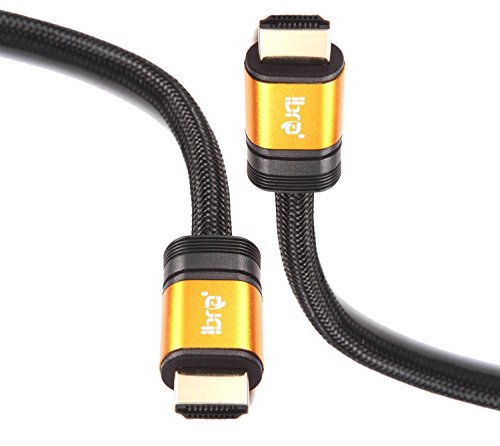 IBRA® Câble HDMI IBRA® ORANGE GOLD 1,5M v2.0 / 1.4a Haute Performance Compatible Ethernet - 3D - Retour audio - Blindé - Tressé - 1,5 mètre 0608819733890 (0608819733890)