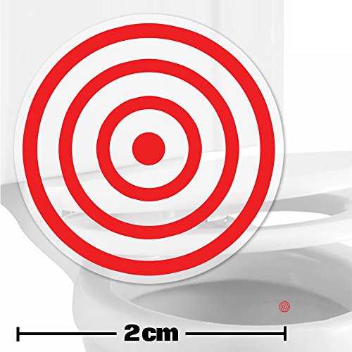 Toilet Marksman Cible d'entrainement de toilette pour les enfants, les bambins et les garçons Entrainement pour Salle de bain, Toilettes, Pot, Urinoir x 10 Cibles collantes (2cm) code EAN 0608938910417 