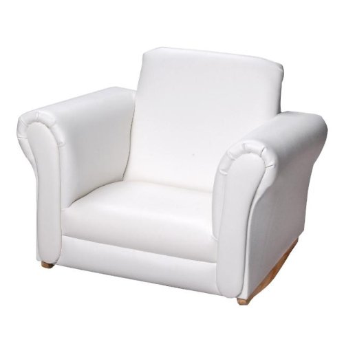 Cadeau Mark rembourrés Fauteuil à bascule, blanc
