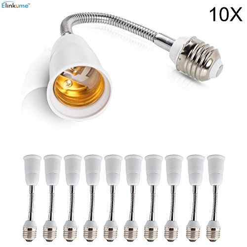 Elinkum 10X Paquet E27 Base Adapter E27 Pieds d...