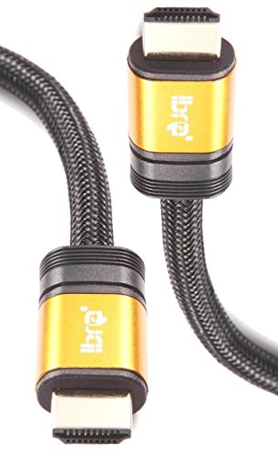 IBRA® Câble HDMI IBRA® ORANGE GOLD 1M v2.0 / 1.4a Haute Performance Compatible Ethernet - 3D - Retour audio - Blindé - Tressé - 1 mètre 0609465113449 (0609465113449)