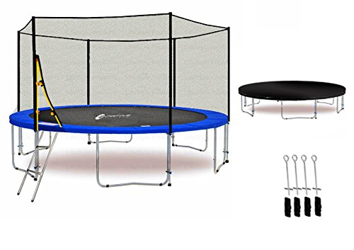 LifeStyle ProAktiv LS-T430-PA14 (B) LifeStyle ProAktiv - Trampoline de Jardin - 430 cm - 14ft - Extra Fort Filet de Sécurité - 180kg Capasite - TÜV/GS/CE code EAN 0609465252957 