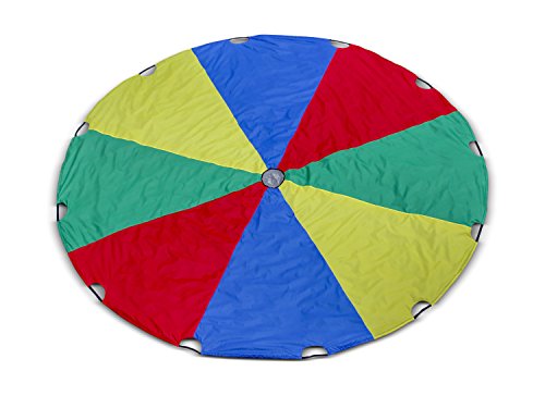 TRENAS Grand parachute avec 16 poignées - pour jeux de groupe - multicolore - 6 m 0609465803142 (0609465803142)