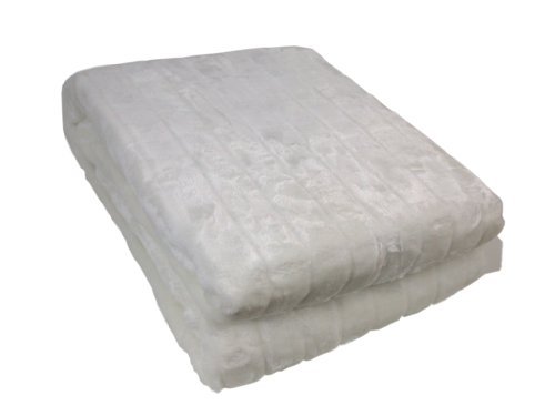 Warenkarussell Couvre-lit en fausse fourrure de vison 200 x 150 cm blanc 0610098330981 (0610098330981)