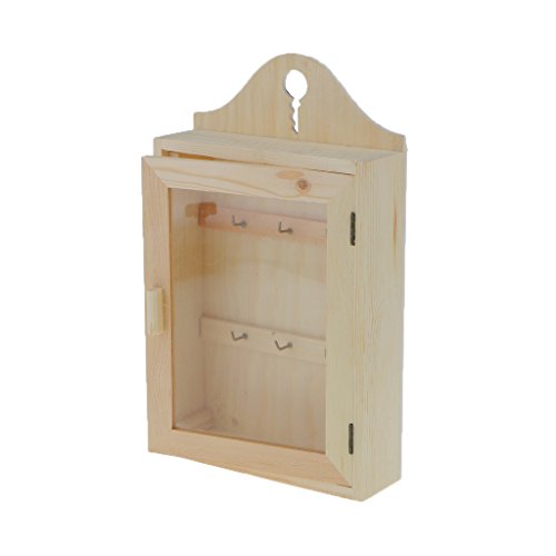 Mini Cabinet Armoire à Clé en Bois Non Peinte P...