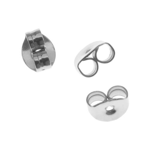 Beadaholique Fermoirs de taille moyenne en acier chirurgical pour boucles d'oreilles (100) 0610708643050 (0610708643050)