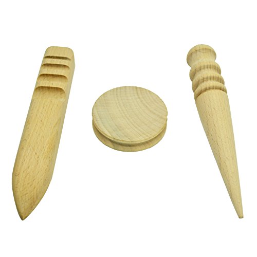 3 en 1 multi-taille leathercraft bord slicker bois burnisher outils en cuir sets 0610738339251 Case Wonder