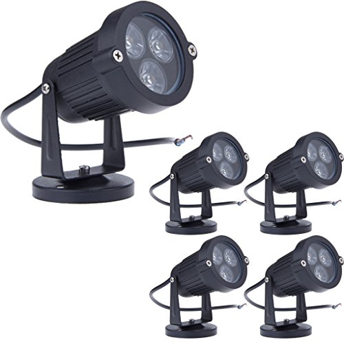 5 x lampe projecteur spot exterieur jardin ip65...