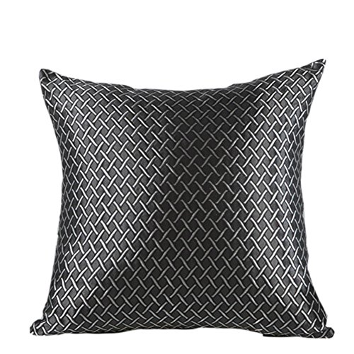 Aoibox aoibox Plaid Canapé coussins oreiller décoratif avec intérieur en coton Taille 43,2 x 43,2 cm, noir, Taille unique 0610822365272 (0610822365272)