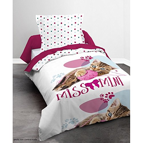 Housse de couette en coton 140x200 cm + 1 taie ...