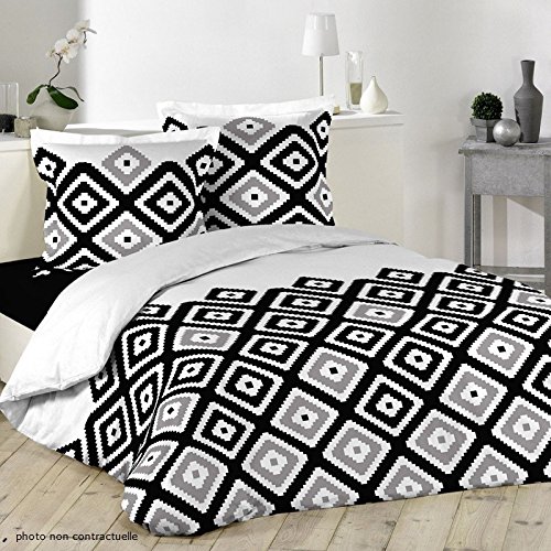 Housse de couette en coton 260X240 cm + 2 taies...