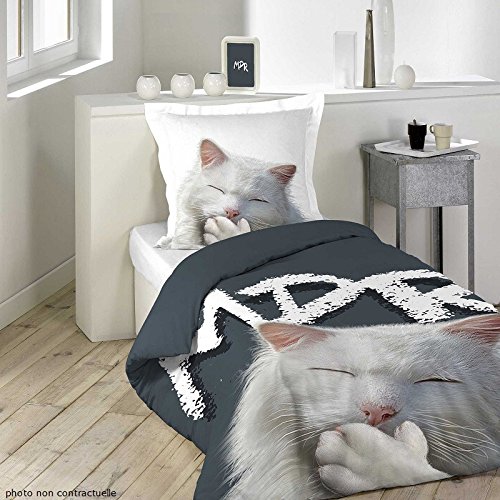 Housse de couette + 1 taie d'oreiller coton 140...