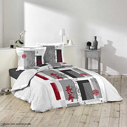 Parure housse de couette + 2 taies 240X220 cm E...