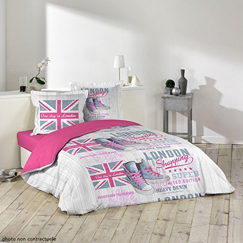 Parure housse de couette + 2 taies 240X220 cm P...