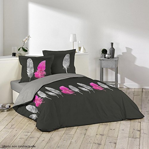 Parure housse de couette + 2 taies 240X220 cm E...