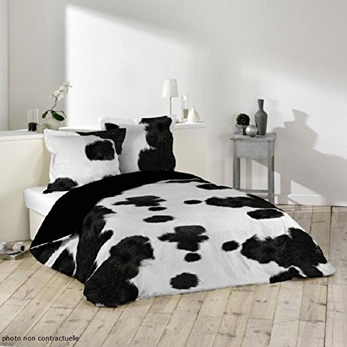 PROMOFLASH83 Housse de couette + 2 Taies d'oreiller 260X240 cm COUNTRY VACHE code EAN 0611138220682 