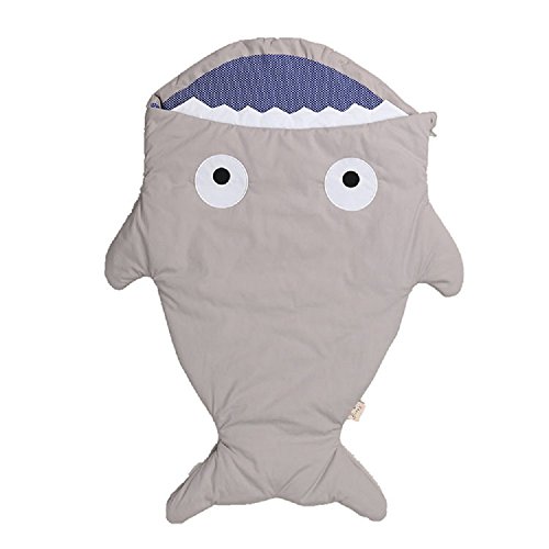 100% Coton Organique Sac de Couchage en Forme de Requin pour Bébé de 0-36 Mois 95 x 73cm (gris) 0611165433796 Lemonda