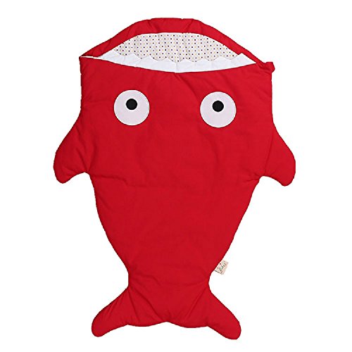 100% Coton Organique Sac de Couchage en Forme de Requin pour Bébé de 0-36 Mois 95 x 73cm (rouge) 0611165433802 Lemonda