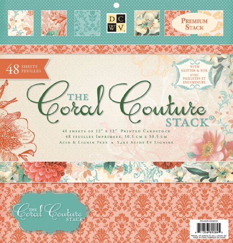 Die Cuts With a View Diecuts avec une vue Papier papier Stack 30,5 x 30,5 cm 48 kg-coral couture 0611356892845 (0611356892845)
