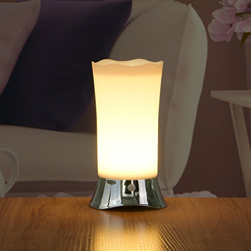 ZEEFO Lampes de table sans fil à détecteur de mouvement pir led lampe de nuit, lampe intérieure/extérieure alimentée par batterie lampe de table de sécurité portable activée par mouvement pour chambre d'enfants, salle de bains, couloir, cuisine, étape(argent) code EAN 0611517813351 