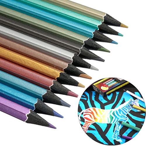 12 crayons de couleur pour dessin professionnel...