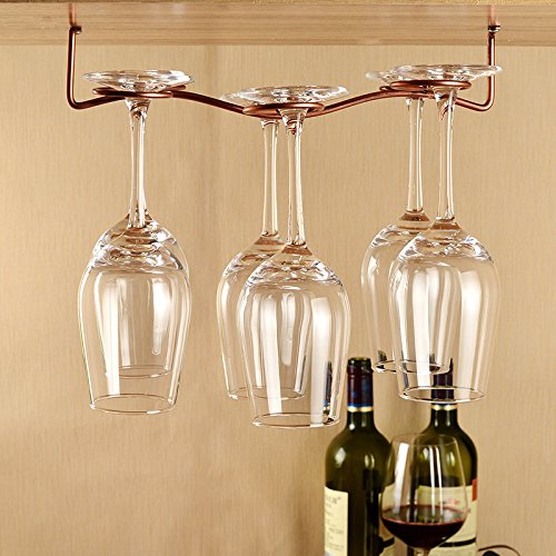 alivecraft Vintage Bronze 6 sous armoire à suspendre en verre bronze Chrome Verres à pied en verre de vin 0611550557533 Alivecraft