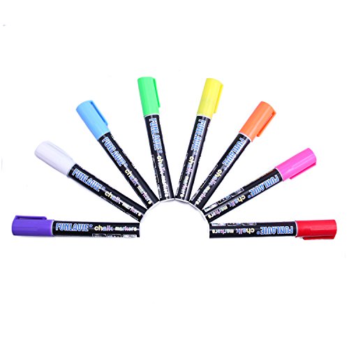 FUNLAVIE Stylo Fluo Neon Marqueur Craie Liquide...