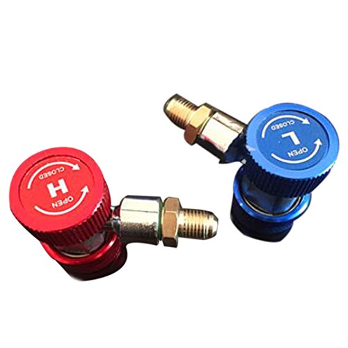 tasso-store R134A Connecteur adaptateur A / C Air Quick Coupler Conditioner High Low Manifold (Rouge + Bleu) code EAN 0611553738892 