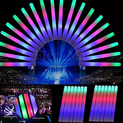 30pcs LED Glow Sticks Kwock® Light Up Wands Ral...