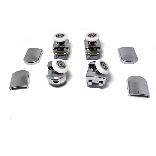 Smooth Alliage de zinc haut et bas de porte de douche double roues 25 mm rouleaux 4 de Chemin De... code EAN 0612046081006 