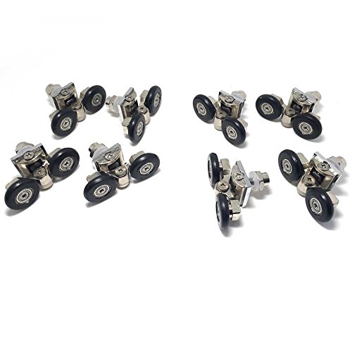 Lot de 8 rouleaux de porte de douche 22 mm 2 ro...